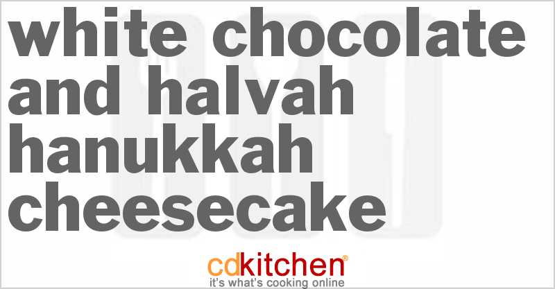 White Chocolate And Halvah Hanukkah Cheesecake - CDKitchen.com