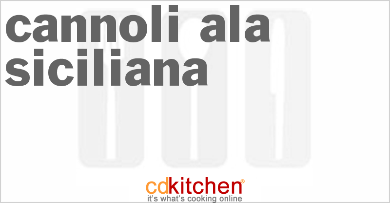 Cannoli Ala Siciliana - CDKitchen.com