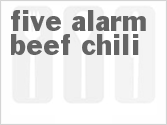recipe for five-alarm beef chili