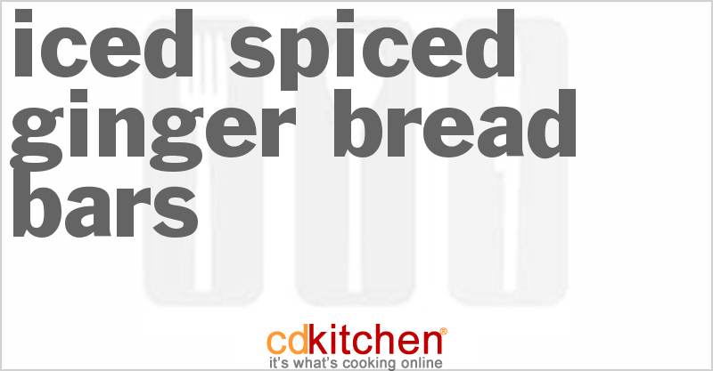 Iced Spiced Ginger Bread Bars - CDKitchen.com