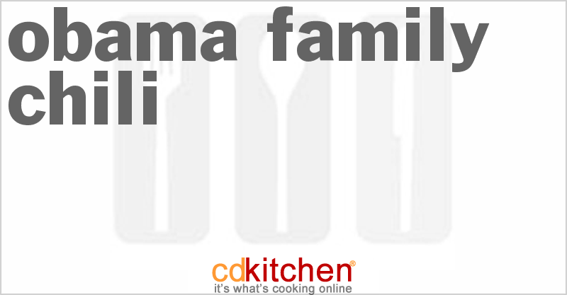 Obama Family Chili - CDKitchen.com