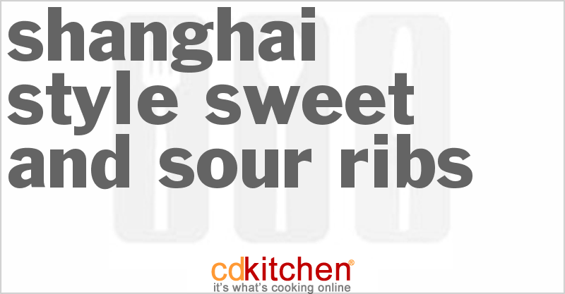 Shanghai-Style Sweet And Sour Ribs - CDKitchen.com