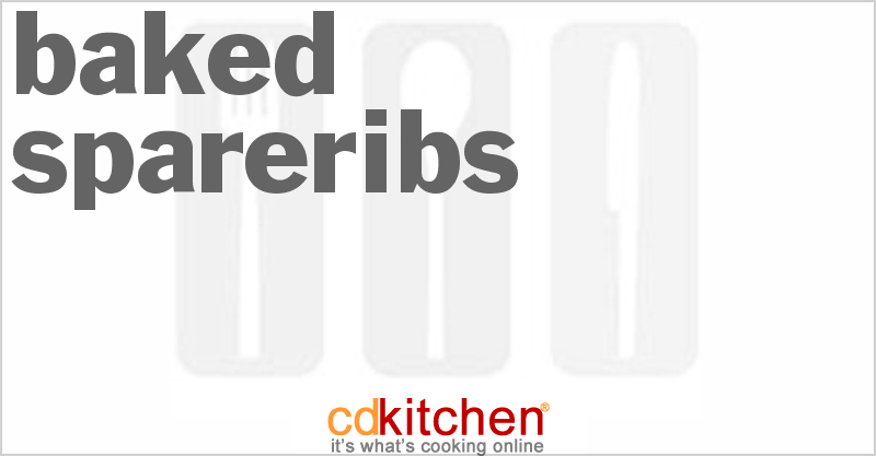 Baked Spareribs - CDKitchen.com