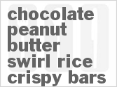 recipe for chocolate peanut butter swirl rice crispy bars