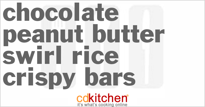 Chocolate Peanut Butter Swirl Rice Crispy Bars - CDKitchen.com