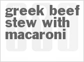 recipe for greek beef stew with macaroni