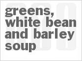 recipe for greens, white bean and barley soup