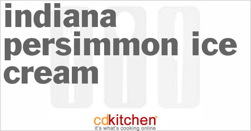 Persimmon Ice Cream - CDKitchen.com
