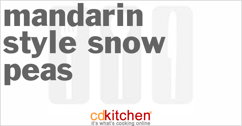 Mandarin-Style Snow Peas - CDKitchen.com