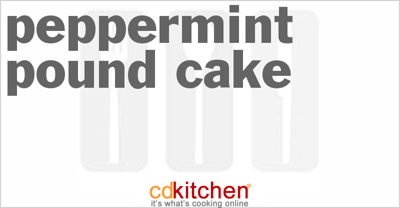 Peppermint Pound Cake - CDKitchen.com