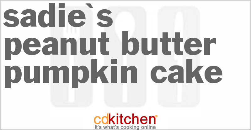 Sadie's Peanut Butter Pumpkin Cake - CDKitchen.com