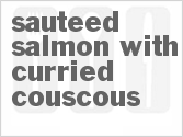 recipe for sauteed salmon with curried couscous
