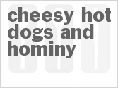 recipe for slow cooker cheesy hot dogs and hominy