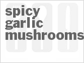 recipe for spicy garlic mushrooms