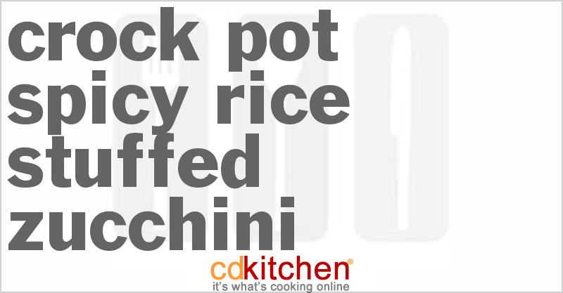 Spicy Rice Stuffed Zucchini - CDKitchen.com