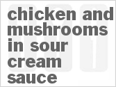 recipe for chicken and mushrooms in sour cream sauce