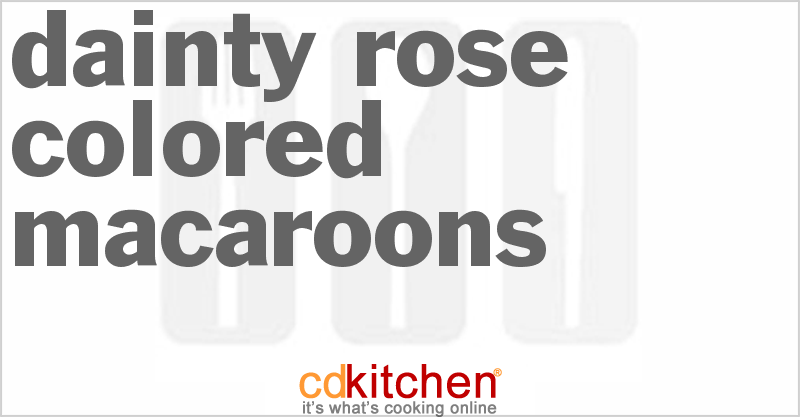 Dainty Rose Colored Macaroons - CDKitchen.com