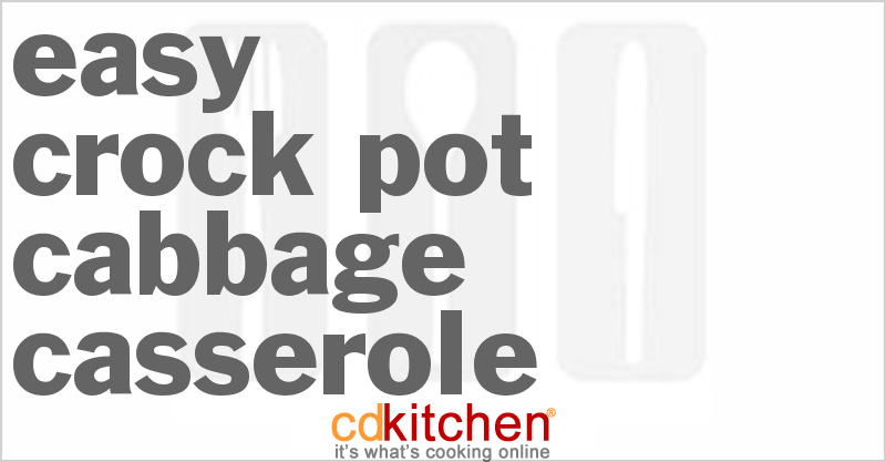 Easy Cabbage Casserole - CDKitchen.com