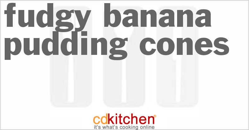 Fudgy Banana Pudding Cones - CDKitchen.com