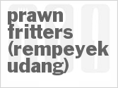 recipe for prawn fritters (rempeyek udang)