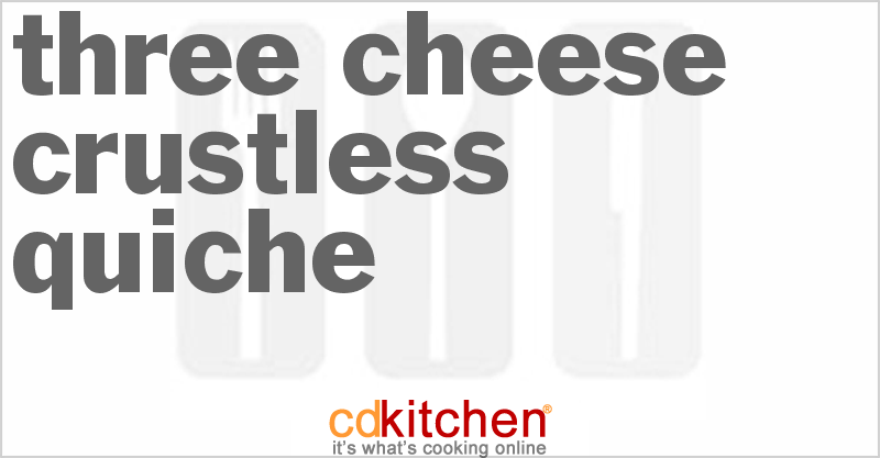 Three-Cheese Crustless Quiche - CDKitchen.com