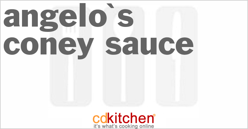 Angelo's Coney Sauce - CDKitchen.com