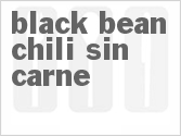 recipe for black bean chili sin carne