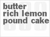 recipe for butter rich lemon pound cake