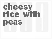 recipe for cheesy rice with peas