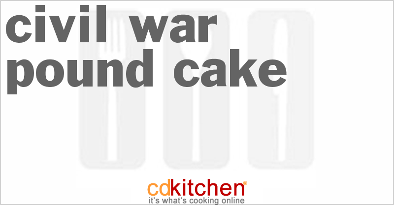 Civil War Pound Cake - CDKitchen.com