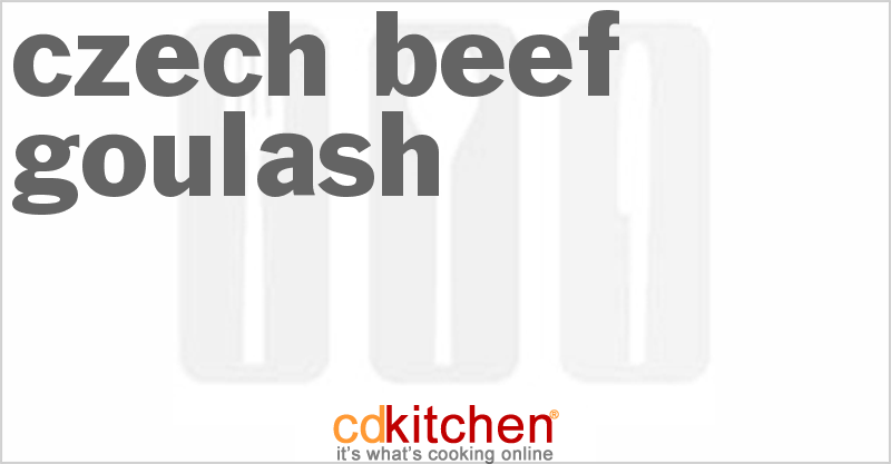 Czech Beef Goulash - CDKitchen.com