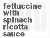 recipe for fettuccine with spinach ricotta sauce