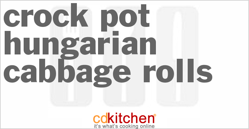 Hungarian Cabbage Rolls - CDKitchen.com