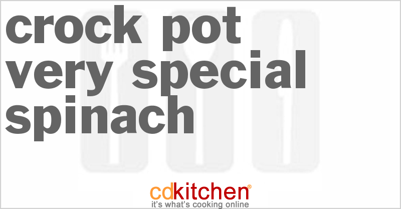 Very Special Spinach - CDKitchen.com