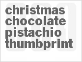 Christmas Chocolate Pistachio Thumbprint