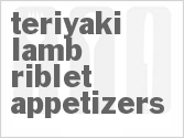 Teriyaki Lamb Riblet Appetizers