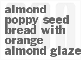 recipe for almond poppy seed bread with orange-almond glaze