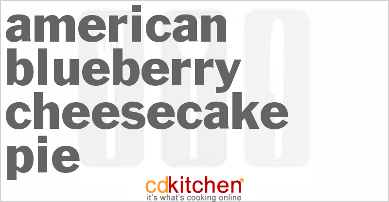 American Blueberry Cheesecake Pie - CDKitchen.com