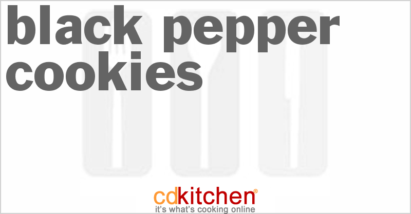 Black Pepper Cookies - CDKitchen.com