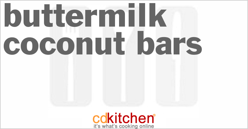 Buttermilk Coconut Bars - CDKitchen.com
