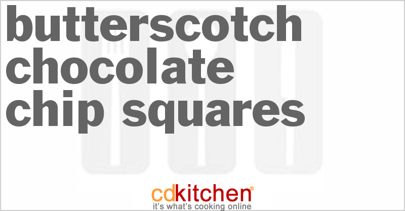 Butterscotch Chocolate Chip Squares - CDKitchen.com