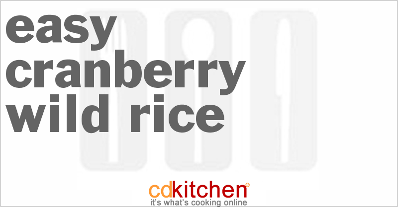 Easy Cranberry Wild Rice - CDKitchen.com