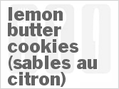 recipe for lemon butter cookies (sables au citron)