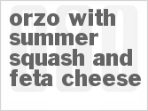 recipe for orzo with summer squash and feta cheese