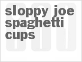 recipe for sloppy joe spaghetti cups