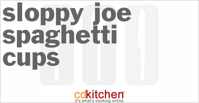 Sloppy Joe Spaghetti Cups - CDKitchen.com
