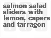 Salmon Salad Sliders with Lemon, Capers and Tarragon
