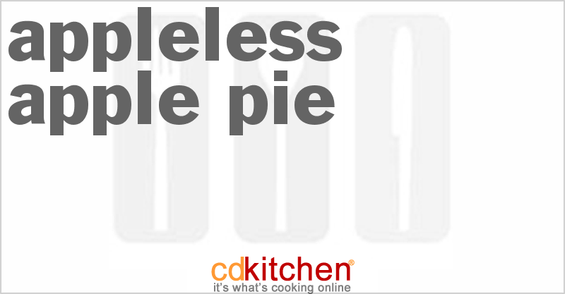 Appleless Apple Pie - CDKitchen.com