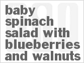 recipe for baby spinach salad with blueberries and walnuts