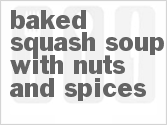 recipe for baked squash soup with nuts and spices